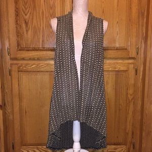 Gibson Latimer Sweater Vest Crochet Back M
